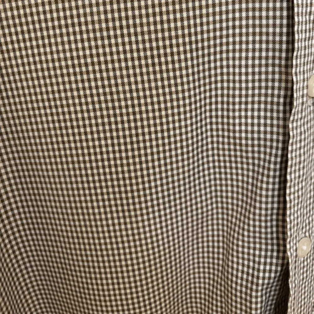 Banana Republic Button-Up Shirt | Brown Micro-Grid | Size L | Vintage